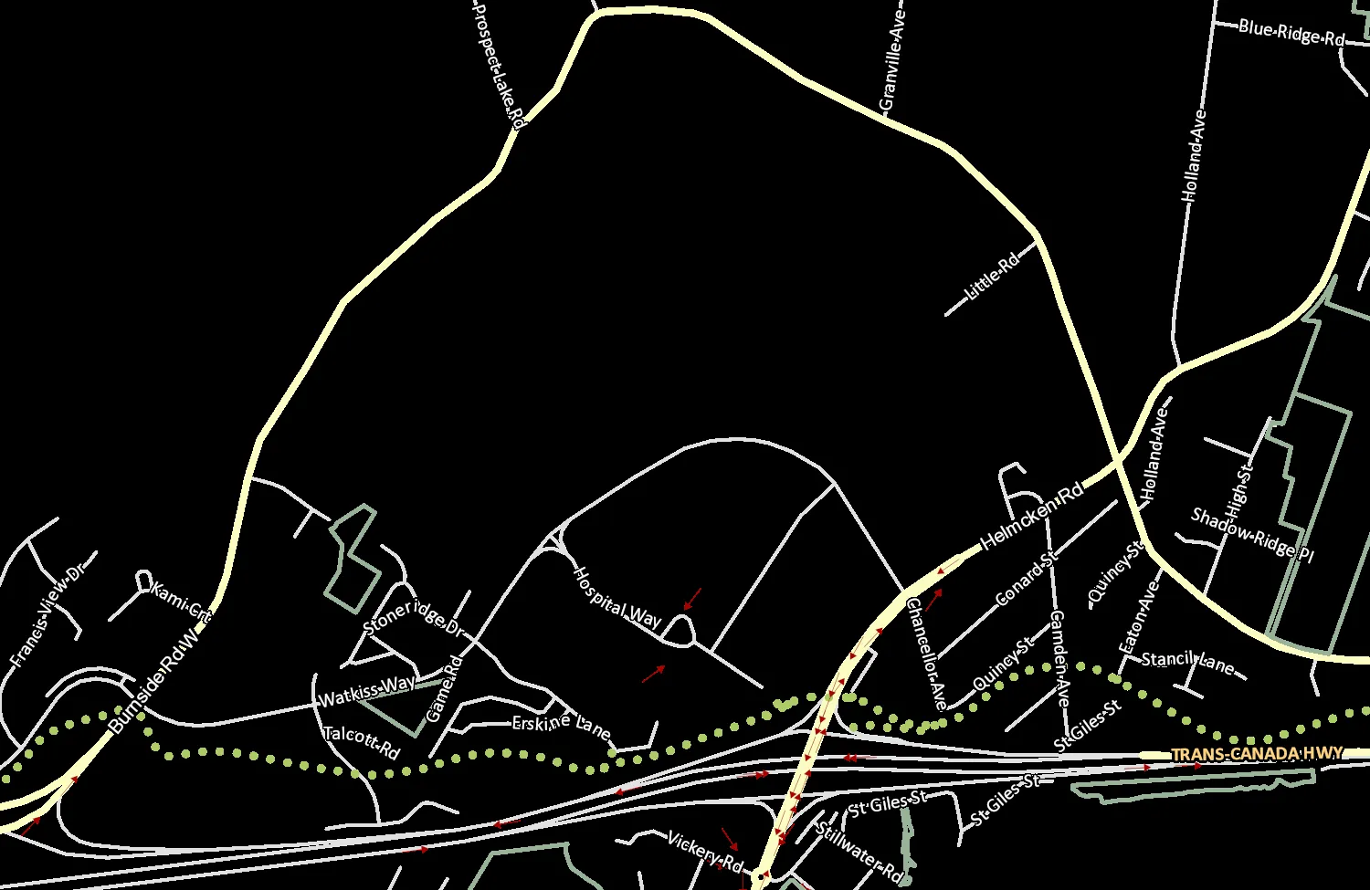 Regional satellite imagery used for municipal boundary context