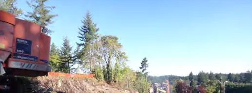 Overview of the excavation area with orange safety fencing in the background, 25 September 2013