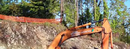 Construction equipment and excavator body on site, 25 September 2013