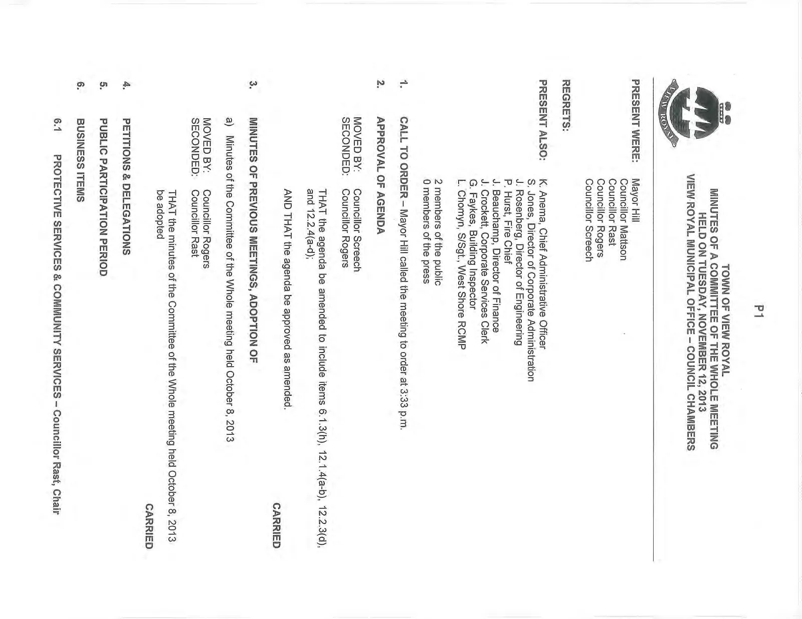 Meeting Minutes Page 1