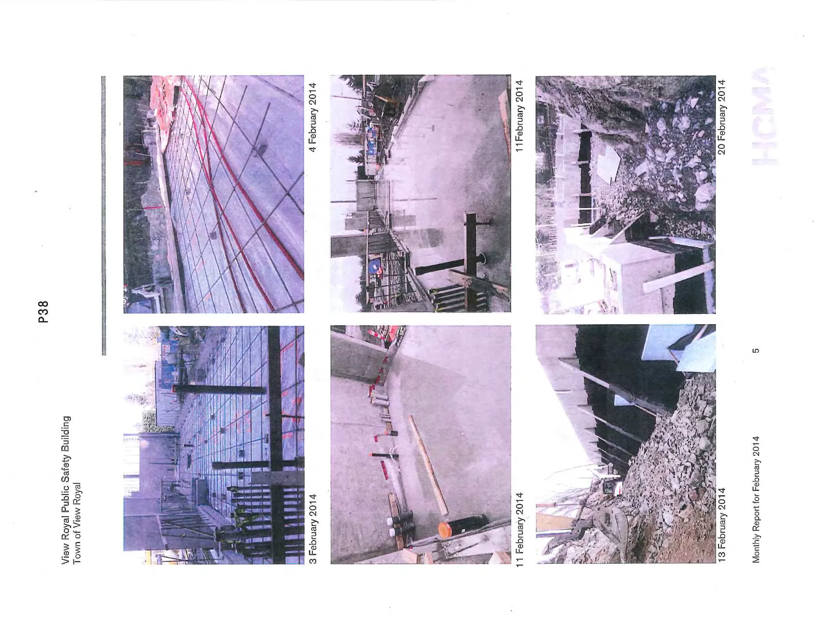 Floor slab preparation with rebar and conduit - 3 February 2014