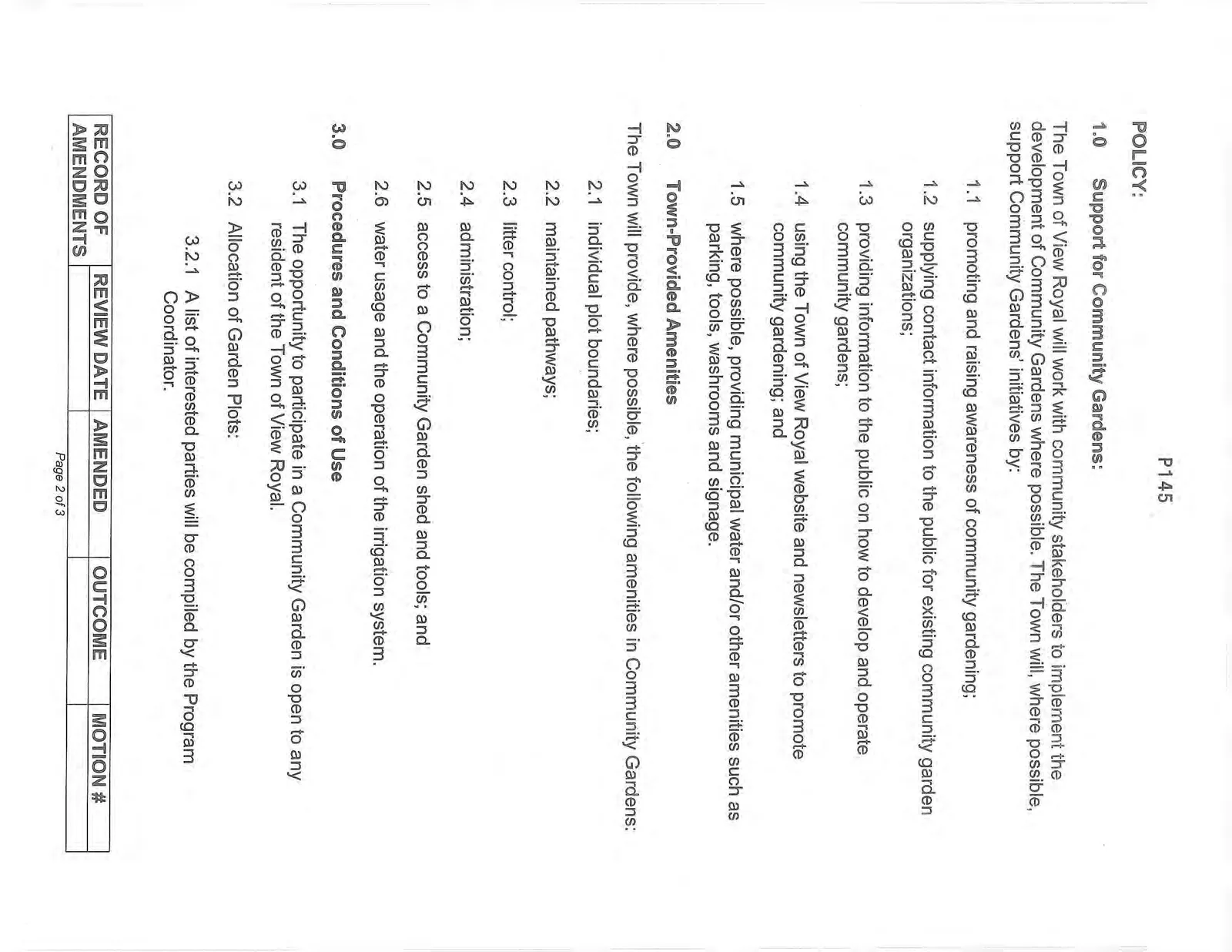 Page 2 of Community Gardens Policy Manual