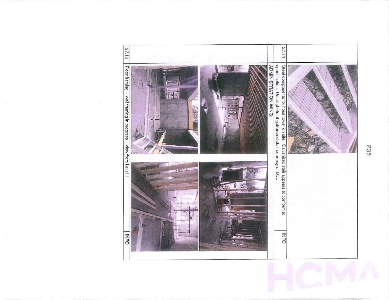 Photo of Administration Wing construction