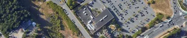 Aerial site plan crop showing the approach to Helmcken Rd