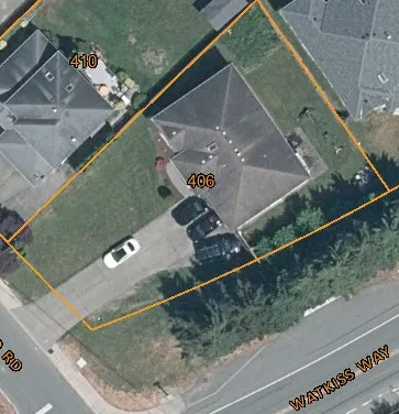 2023 Aerial photo showing 406 Creed Rd