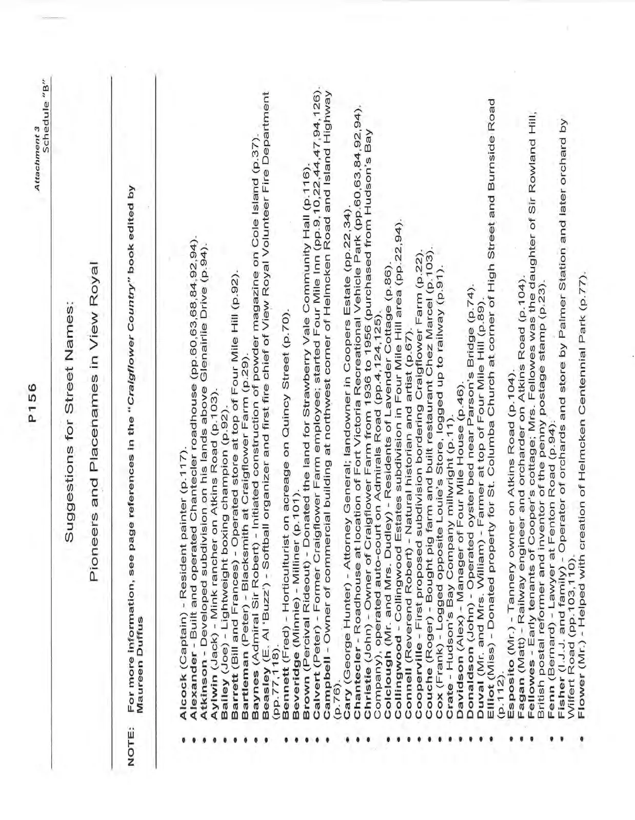 Text list of street name suggestions from Alcock to Flower.