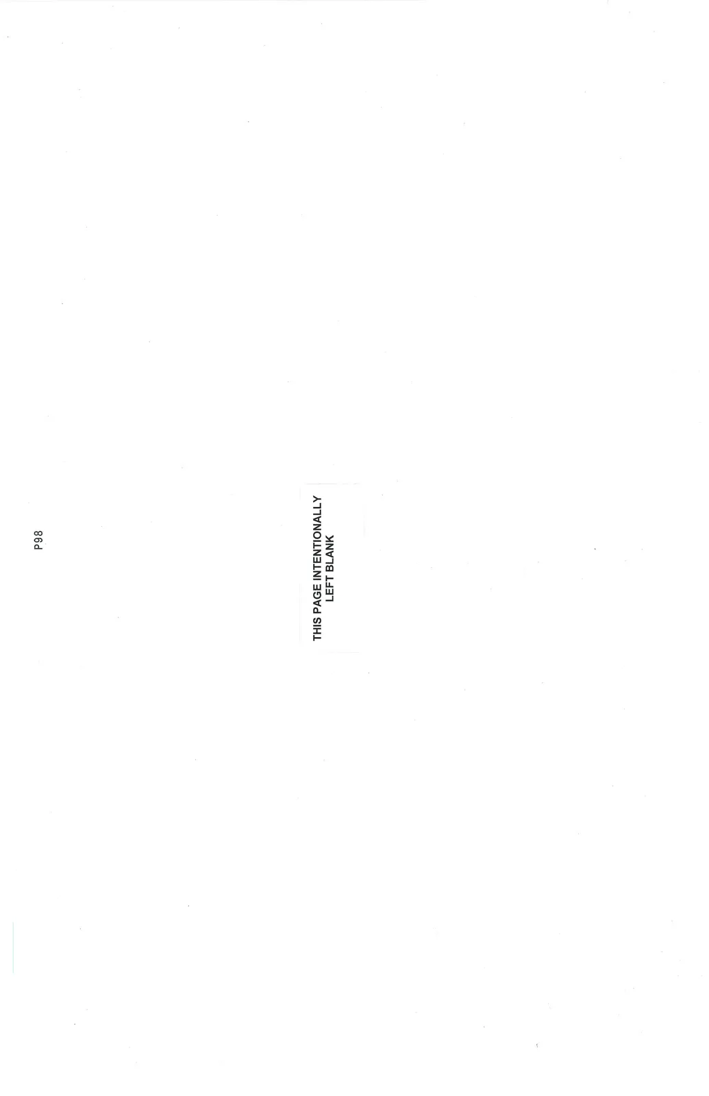 Document page containing the text "THIS PAGE INTENTIONALLY LEFT BLANK".