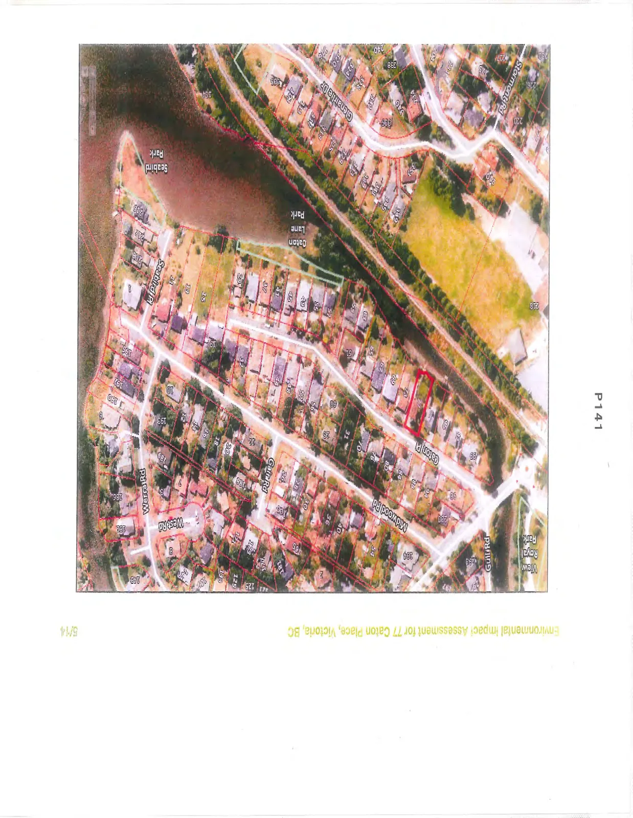 Aerial context map showing the subject property and surrounding neighborhood
