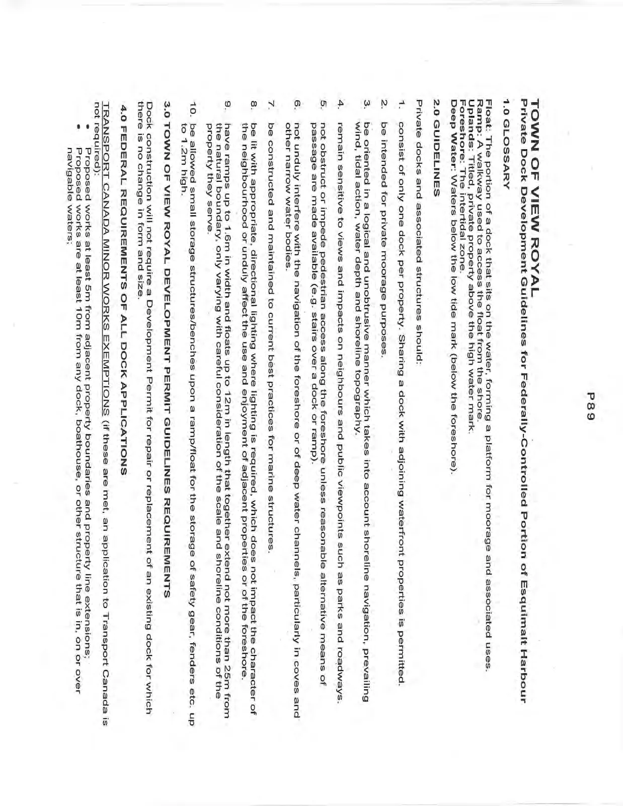 Private Dock Development Guidelines, Page 1