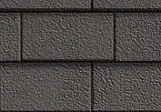 Texture swatch of dark grey asphalt roof shingles
