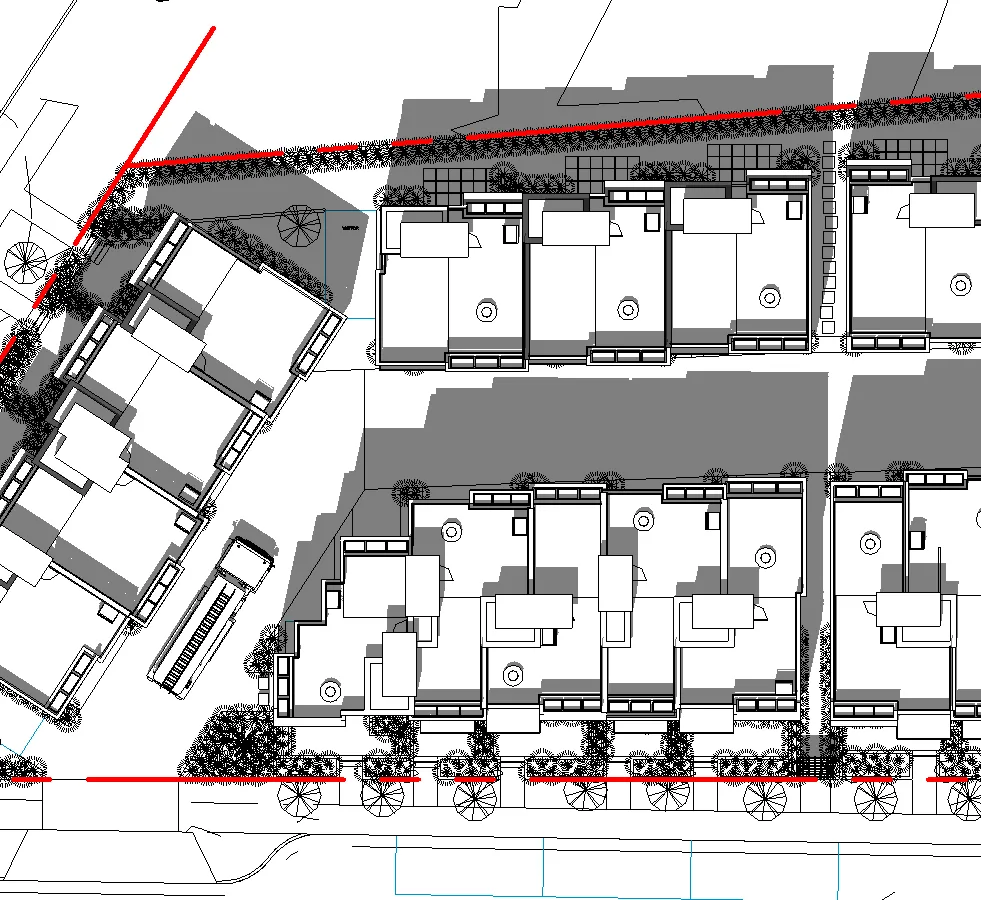Roof level plan diagram segment 2