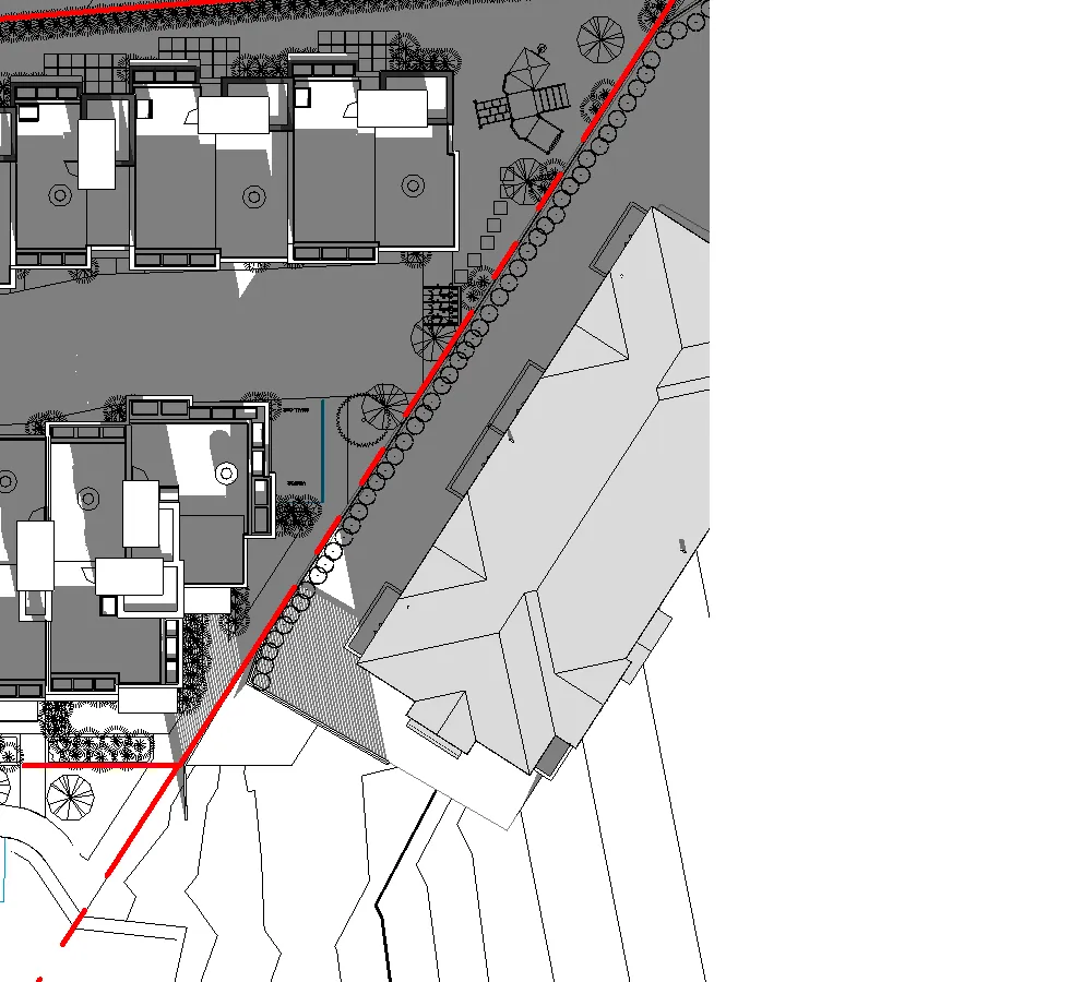 Roof level plan diagram segment 5