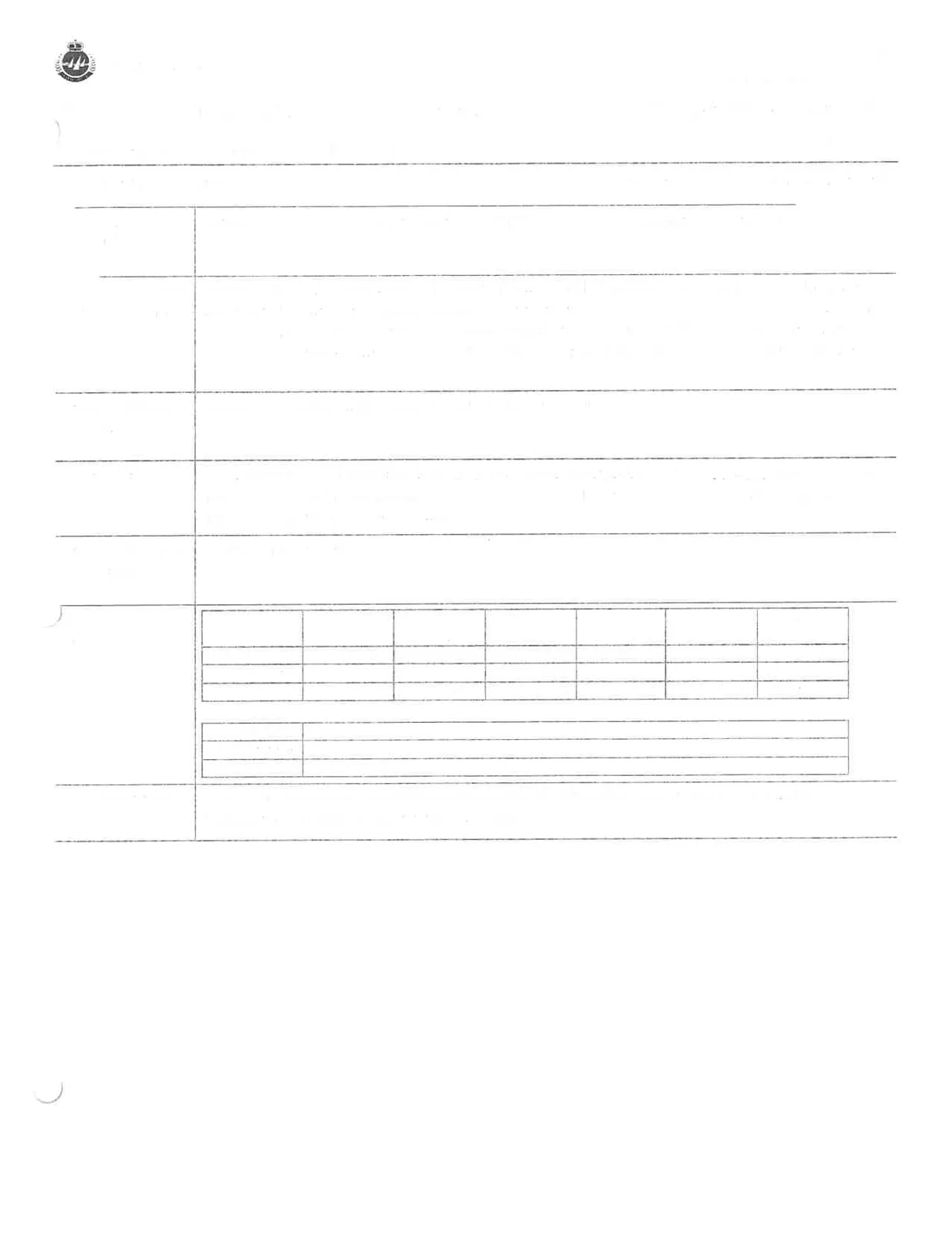 Full view of the Project Summary document for ESS Vehicle replacement