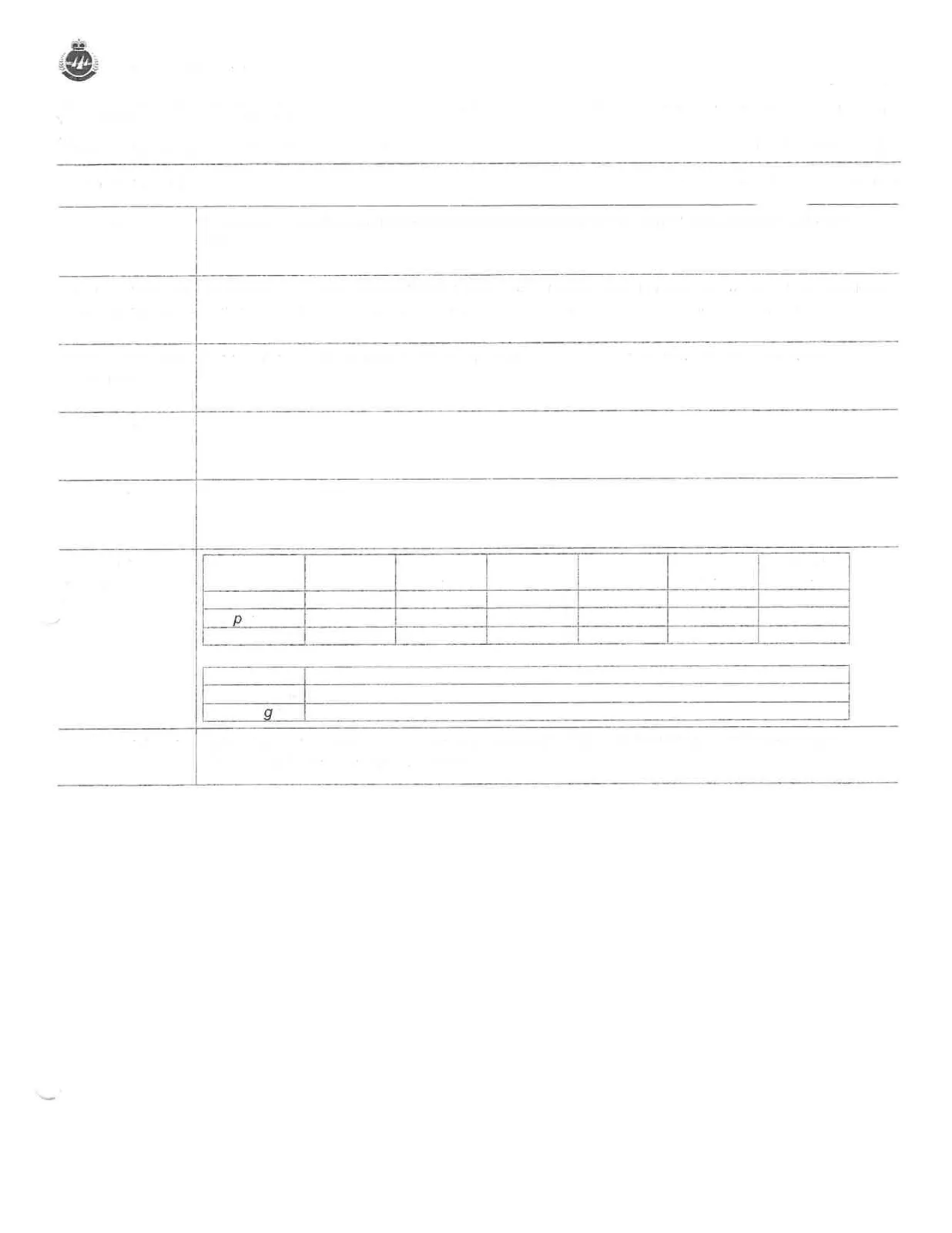 Full project summary form template