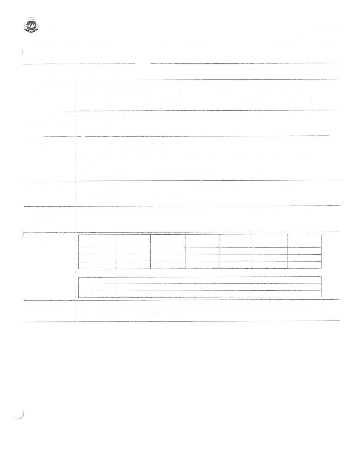 Full-page overview of the Project Summary document