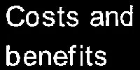 Costs and benefits section header