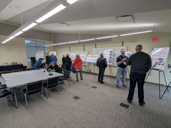 People attending an OCP open house event