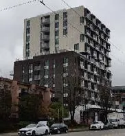 three photos showing modern, medium-density mixed-use buildings