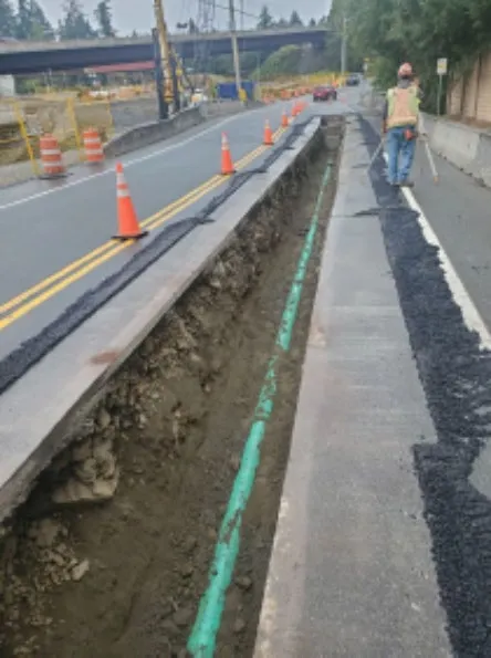 Emergency Repair – open trench for sewer main repair on Watkiss Way