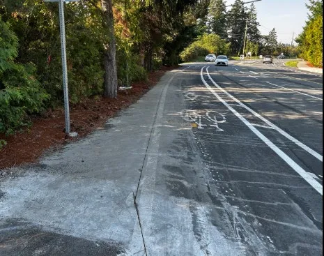 Pavement shoulder widening project on Watkiss Way