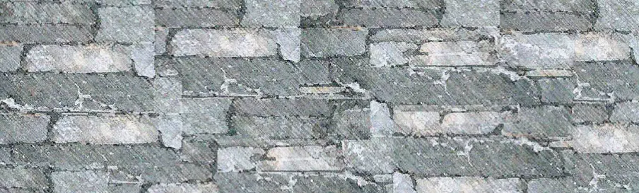 Detail of Spring Valley ledge stone cladding
