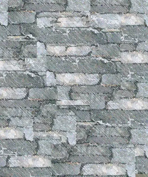 Detail of Spring Valley ledge stone cladding