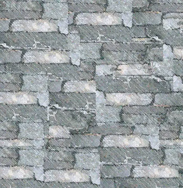 Detail of Spring Valley ledge stone cladding