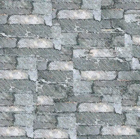 Detail of Spring Valley ledge stone cladding