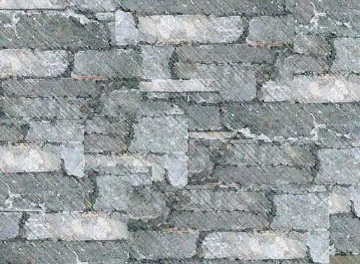 Detail of Spring Valley ledge stone cladding