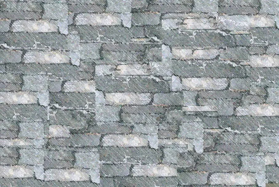 Detail of Spring Valley ledge stone cladding