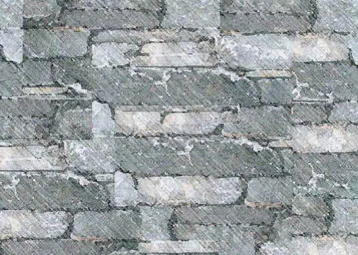 Detail of Spring Valley ledge stone cladding
