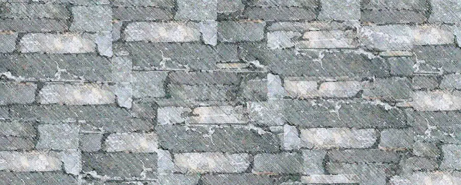 Detail of Spring Valley ledge stone cladding
