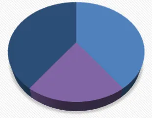 3D pie chart showing the breakdown of permit types for the month