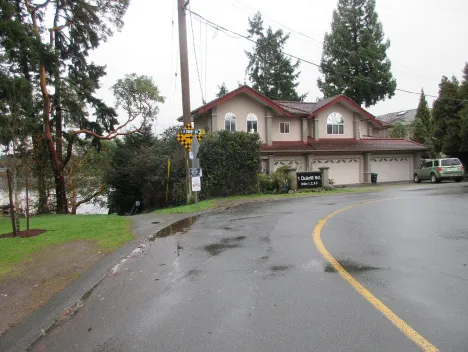 Street view photo of the access entrance at the intersection of Buddy Rd. and Dukrill Rd.