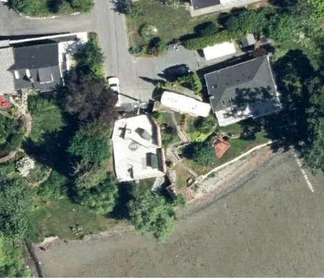 Aerial view of Price Shoreline Access site