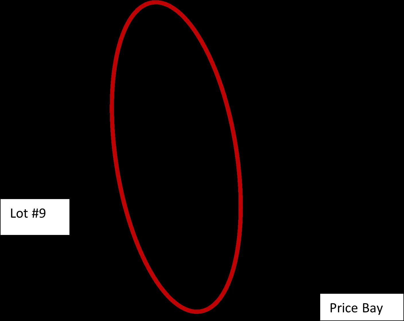 Overlay diagram identifying Lot #9 and Price Bay