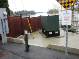 View of upper pump station area