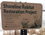 Sign image for reference: Shoreline Habitat Restoration Project