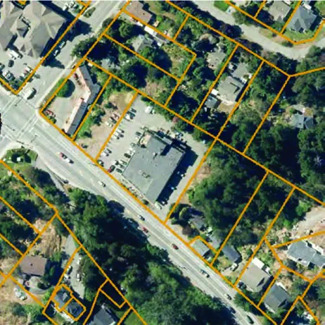 Key Plan aerial view northwest portion showing Helmcken Rd