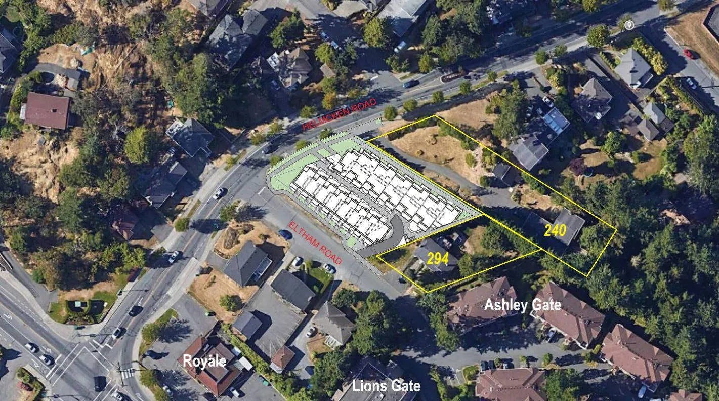 Architectural rendering of view from Helmcken Road