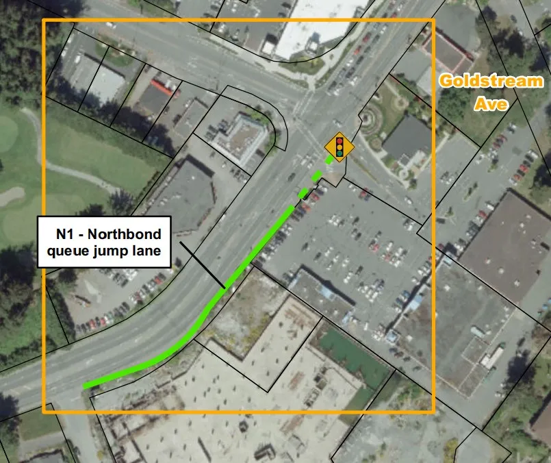 Engineering design comparison between existing conditions and the proposed concept for the West Shore Line RapidBus station at Grainger (to Langford)