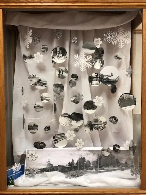 Winter display in Town Hall foyer