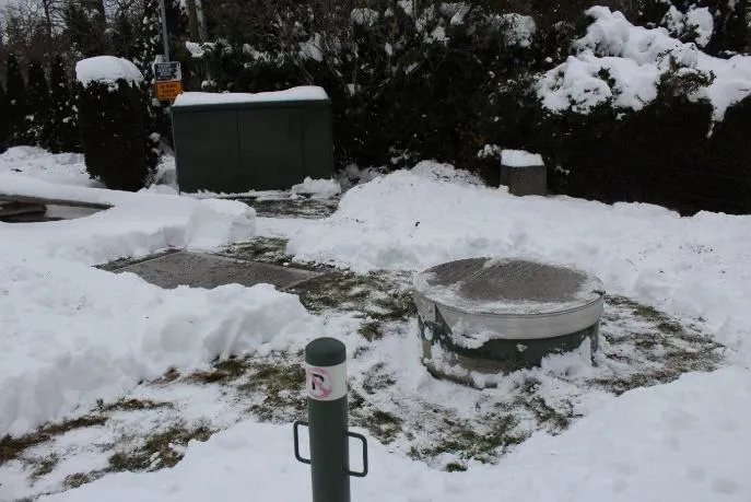 Stewart Pump Station after snow clearing