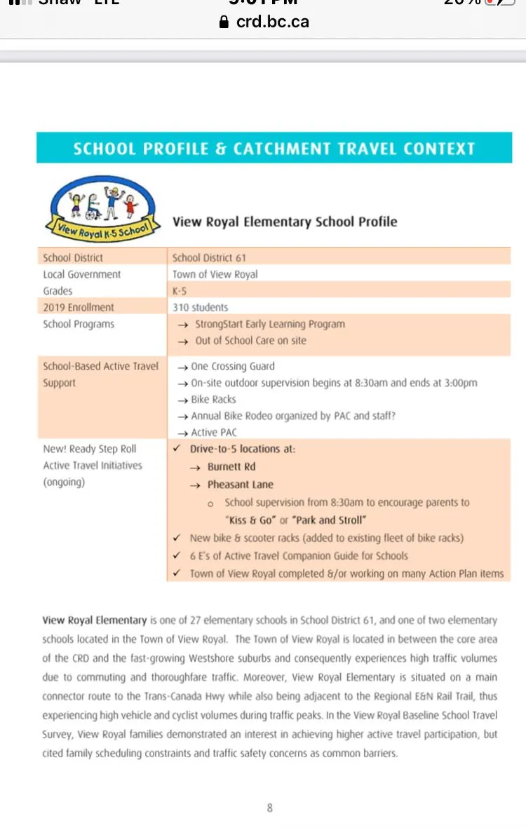 View Royal Elementary School Profile summary
