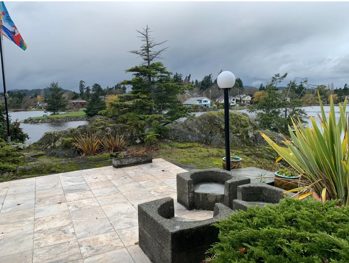 Figure 5. Photo of concrete patio to be replaced with smaller concrete patio