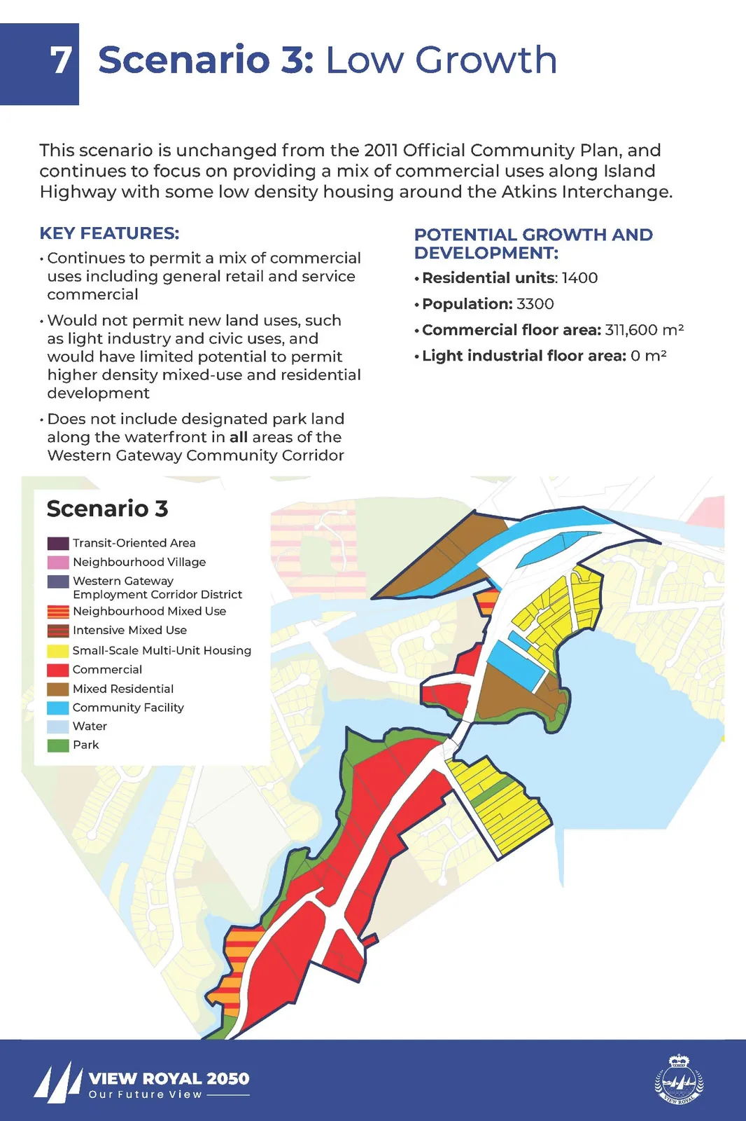 Land use map for Scenario 1: High Growth