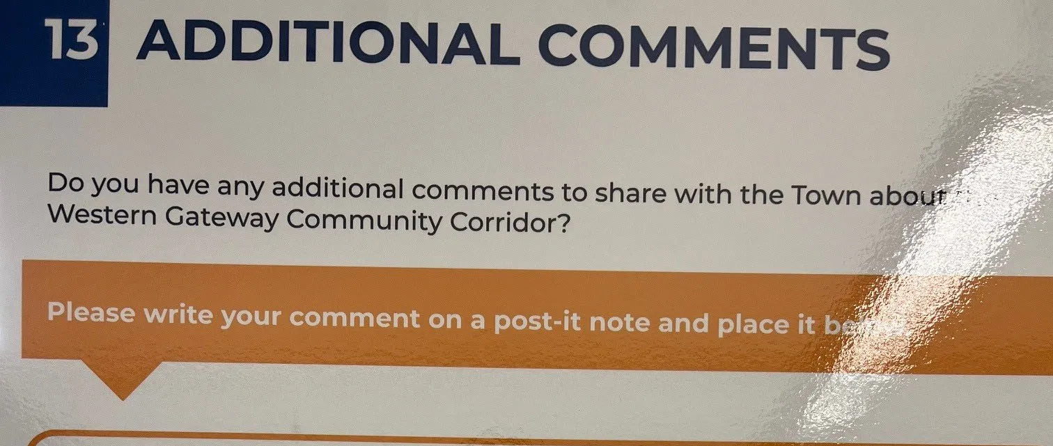 Sticky notes with community questions and concerns - October 22, 2025