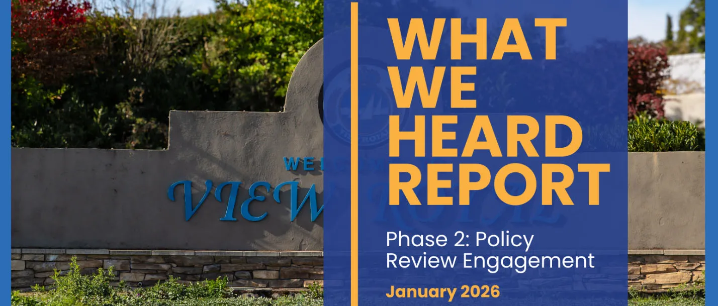 Middle portion of cover page with the text "WHAT WE HEARD REPORT" and "Phase 2: Policy Review Engagement, January 2026"