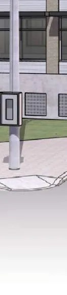 Architectural rendering showing the new expansion and people walking outside