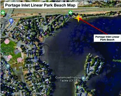Portage Inlet Linear Park Beach Map